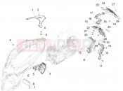 PIAGGIO Beverly 300 Deep Black E5 MY23 (EU) Rear cover - Splash guard