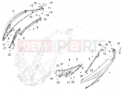 PIAGGIO Beverly 300 Deep Black E5 MY23 (EU) Side cover - Spoiler