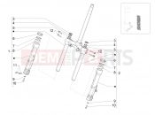 Fork's components (Showa) - Piaggio Beverly 400 HPE E5 (EU) 2021