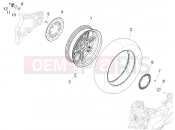 Rear wheel - Piaggio Beverly 400 HPE E5 (EU) 2021