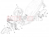 PIAGGIO Medley 125 E5 (EU) Wheel huosing - Mudguard
