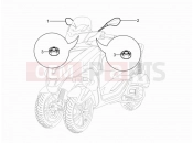 Driving mirror/s - Piaggio MP3 300 YOUrban ERL 2016