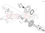 DUCATI 2025 Hypermotard 950 SP Rear wheel spindle