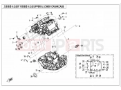 CFMOTO 2023 MOTORCYCLE 450 SR S (CF400-9F [EU5] ) UPPER @^ LOWER CRANKCASE ASSY - E01-1