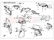 CFMOTO 2025 ATV CFORCE 1000 (CF1000AU-2) FRONT PLASTICS(7\'\' DASHBOARD,WITH GEARSHIFT LOCK) - F04-2-C-V2