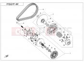 CFMOTO CFORCE 450 (CF400AU) CLUTCH @^ CVT ASSY.(18g WEIGHT ROLLER) - E05-A