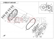 CFMOTO CFORCE 850 (CF800AU-2A) CVT CASE ASSY - E01-3