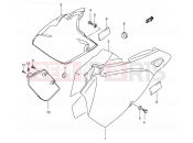 37B - FRAME COVER (MODEL K3/K4) - Suzuki DR-Z400E K4 (2004) (E01)
