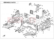 CFMOTO UFORCE 1000 (CF1000UU) MIDDLE PLASTICS(FOR NON SIDE DOORS) - F04-3-B-V3