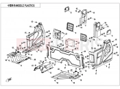 CFMOTO UFORCE 1000 (CF1000UU) MIDDLE PLASTICS(FOR NON SIDE DOORS) - F04-3-B-V3