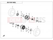 CFMOTO UFORCE U6 EV (CF200DUU) FRONT WHEEL - F07
