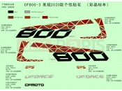 CFMOTO UFORCE 800 (CF800-3) DECAL KITS(2020,CRYSTAL ORANGE)