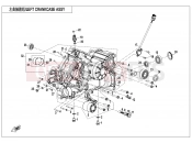 CFMOTO UFORCE 800 (CF800UTR-4) LEFT CRANKCASE ASSY - E01-1