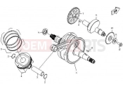 CFMOTO 2012 SSV ZFORCE 625 (CF625-6) CRANKSHAFT, PISTON, BALANCER - E12