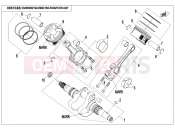 CFMOTO ZFORCE 800 (CF800) CRANKSHAFT @^ CONNECTING ROD @^ PISTON ASSY. - E04-V1