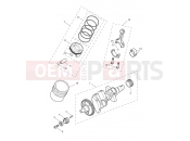 TRIUMPH TRIDENT 660cc CB1390 > CN4039 Crankshaft, Conrods & Pistons