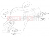 Selectors - Switches - Buttons - Piaggio Typhoon 50 4T E2 (CA, US) 2024