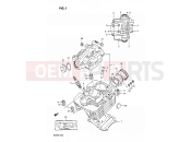 SUZUKI DR200 K (1989) 1 - CYLINDER HEAD