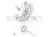 SUZUKI DR200SE K3 (2003) (E03,E28,E33) 42 - FRONT WHEEL