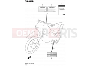 496B - LABEL (DR200SL5 E28) - Suzuki DR200S L5 (2015) (E03,E28,E33)