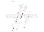 SUZUKI DR250S D (1983) 51 - FRONT FORK