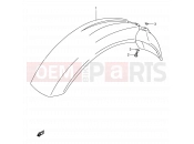 37 - FRONT FENDER - Suzuki DR250S M (1991)