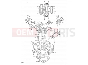 SUZUKI DR400S X (1999) 1 - CYLINDER HEAD