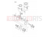 SUZUKI DS80 J (1988) (E03) 4 - CRANKSHAFT