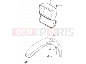 SUZUKI DS80 T (1996) (E03,E28,E33) 23 - HEADLAMP HOUSING
