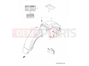 43 - REAR FENDER - Suzuki GN125E R (1994) (E03,E28,E33)