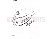 SUZUKI GS1000G T (1996) 52 - FUEL TANK (MODEL T, MODEL X : E22, E25)