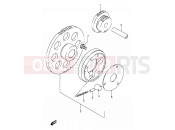 SUZUKI GS500E / GS500EU K (1989) (E01,E02,E04,E15,E16,E17,E21,E22,E24,E25,E34,E39,E53) 9 - STARTER CLUTCH