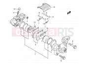 SUZUKI GS500E / GS500EU P (1993) (E01,E02,E04,E18,E21,E22,E24,E25,E34,E39,E53) 51A - REAR CALIPER (MODEL P/R/S/T)