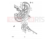 SUZUKI GS550 T (1996) 52 - FRONT WHEEL (FOR SPOKE WHEEL/SINGLE DISK)