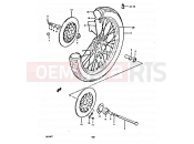 SUZUKI GS550 T (1996) 53 - FRONT WHEEL (FOR SPOKE WHEEL/SINGLE DISK)