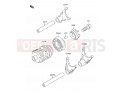 8 - GEAR CHANGE DRUM/SHIFT FORK - Suzuki RM100 K3 (2003) (E21)