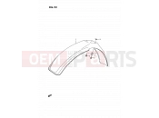 23 - FRONT FENDER - Suzuki RM80 M (1991) (E24)