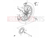 SUZUKI RM80 H (1987) (E03,E28,E33) 26 - FRONT WHEEL (MODEL G/H/J/K)