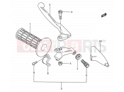 29 - LEFT HANDLE GRIP (MODEL G/H/J) - Suzuki RM80 J (1988) (E03,E28,E33)