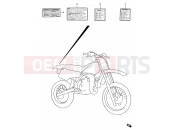 SUZUKI RM80 R (1994) (E03,E28,E33) 43 - LABEL