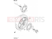 121 - FRONT WHEEL (SFV650UAL2 E21) - Suzuki SFV650A L2 (2012) Gladius (E21)