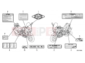 HONDA CBF10006 CBF1000 2006 F-36 WARNING LABEL