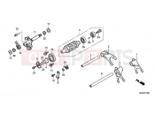 HONDA CBF1000FAC CBF1000F ABS 2012 E-16 TRANSMISSION DRUM