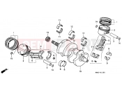 HONDA VFR800FIY INTERCEPTOR 2000 E-12 CRANKSHAFT / PISTON