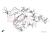 HONDA VFR800A2 INTERCEPTOR ABS 2002 F-37 UPPER ENGINE HOUSING