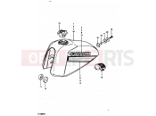 SUZUKI TS100ER T (1996) 35 - FUEL TANK (TS100ERX E08, E09, E10)