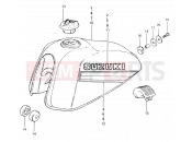 SUZUKI TS125ER X (1999) 55 - FUEL TANK (TS125ERX E08, E09, E10)