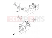 SUZUKI TS125ER R (1994) 26 - TURN SIGNAL LAMP (E09, E95, MODEL L P09)