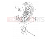 SUZUKI TS125ER R (1994) 57A - FRONT WHEEL (MODEL R P09)