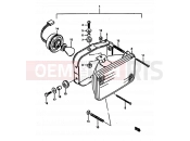 SUZUKI TS250X E (1984) 23 - HEADLAMP (E01,E24)